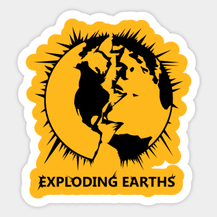 EXPLODING EARTHS! PODCAST LOGO BLACK Sticker